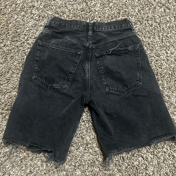 AGOLDE Black Distressed Denim Cutoff Shorts – Size 25 - Picture 4 of 4